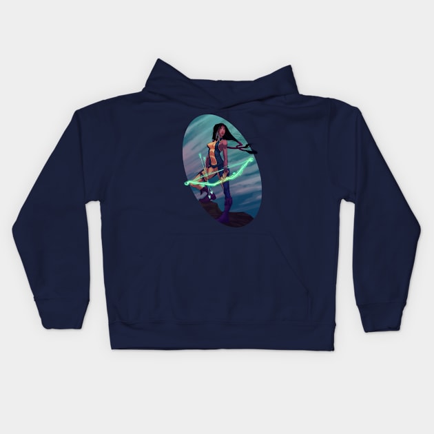 Danielle Moonstar Kids Hoodie by tattts